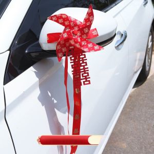 Wedding Car Decor Silk Satin Flower Set Complete Carriage Floral Arrangement High-End Feelings Wedding Supplies Car Decoration