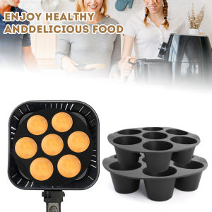 7/8 Inch Air Fryer Round Muffin Cake Cup Accessories Baking Mold Universal Baking Silica Gel Non Stick Tray