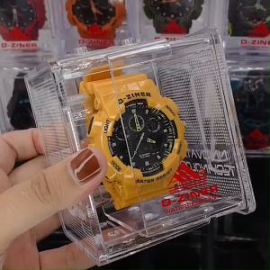 D-ZINER นาฬิกาข้อมือผู้ชายสายสปอร์ต นาฬิกาดิจิตอล2ระบบ สามารถกันน้ำได้ จับเวลา ตั้งปลูกได้ หน้าปัดแสดง วัน วันที่ เดือน แถมฟร้อมกล่อง