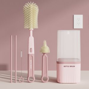 Portable Sikat Botol Bayi 6-in 1/ 6 pcs Set Sikat Botol Bayi / Bottle travel / Bottle Brush B427-428