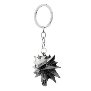 Game Pendant Keychain TheWitcher Wizard 3 Wild Hunt Geralt Animal Metal Keyring Wolf Head Key Holder Bag Card Original Quality