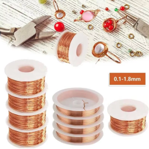 10M Bare Coppers Wire Pure Coppers Wire T2 Coppers Coil Conductive Coppers Wire Bare Wire Diameter 0.1-1.8mm Multi-Purpose