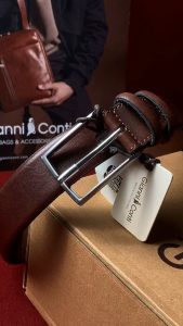 Thắt Lưng Nam Bằng Da Thật Màu Nâu - Gianni Conti - Sản Xuất Thủ Công Tại Ý_915251-35-28