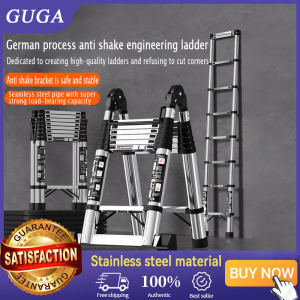 Telescopic ladder aluminum alloy multifunctional household ladder lift straight ladder bamboo ladder folding ladder