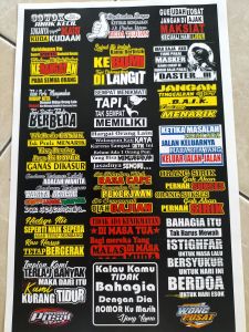 Stiker Kata Kata | Stiker 1 Lembar | Stiker Pack Ukuran 20cmx30cm