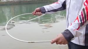 SANLIKE | SANLIKE Aluminum Fishing Net Head Foldable Oval Duplicate Net Folding Net Frame Nylon Rubber Coated Duplicate Net Duplicate Net