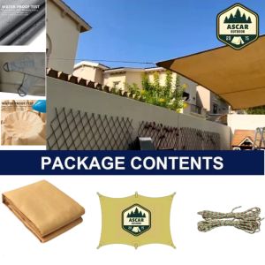 baru tenda kanopi awning taman ukuran  15x2 2x3 3x3 3x4 4x6 bahan polyester D300 sun shade - 15x2 Abu-abu