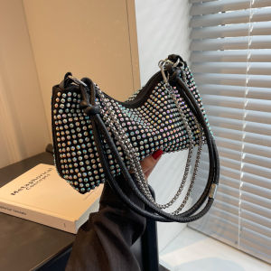 แฟชั่นเพชร-ประดับกระเป๋าสะพายสตรีMelilleแมวพื้นผิวนุ่มปิดซิปTote Casualสําหรับเยาวชน