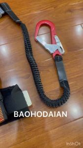 Dây an toàn bán thân Hàn Quốc Kukjie 1 móc nhôm đàn hồi giảm sốc có túi