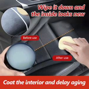 One-Wipe Car Leather Brightening Cream Instant Shine Cleaner Stubborn Stain Remover Daily Use Easy