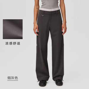 Outdoor Workwear Pants Womens Loose Casual Straight Leg Trousers PT077 Particle Fever High Waist Sports Leisure