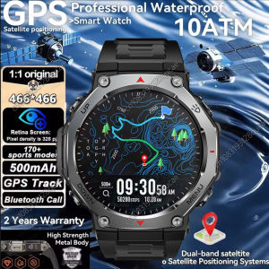 GPS Smart Watch 5 ATM Waterproof Built-in Dual-band GNSS GPS Military Sport Smartwatch Men 2025 New For T-Rex 3 Ultra Kt85 Watch