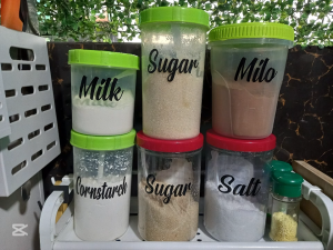 Condiments Name Labels Customized (Sticker only Bottles not included)