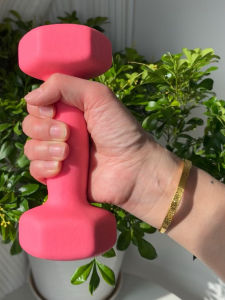 Pure Iron Yoga Dumbbells for Women Home Fitness Equipment Arm Slimming Abdomen Exercise Non Adjustable Weight Dumbbells