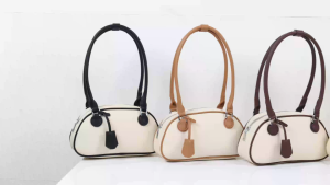 8047# Irene Novy Niche Design Contrast Color Summer Handbag Belt Buckle Commuter Crossbody Tote Bag