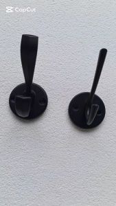 [VIENA] Gantungan Baju / Kapstok Double Hook Hitam AR-038 + AR-728