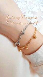 Gelang Tangan Wanita Titanium Anti Karat Dewasa Anak Anak Model Terbaru Lal4  - Lovelybutik