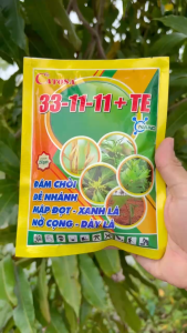 [COMBO 2 GÓI] Phân Bón Hỗn Hợp NPK 33-11-11 ABIO-36 Đâm Chồi Đẻ Nhánh Mập Đọt Xanh Lá Nở Cọng Dày Lá (Gói 250g)
