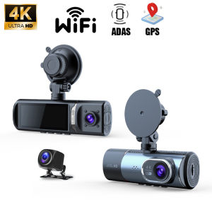 Ekleva 3 Kênh 4K táp lô ô tô cam wifi Đầu Ghi Video DVR cho xe hơi 24H Màn hình đỗ xe Với chiếu hậu nhìn trong đêm Hộp Đen Cho Xe