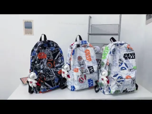 WYK193 Tas Ransel Wanita Pria Sekolah Kuliah Text Astronout Anti Air TKM