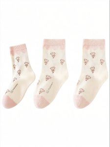 Purcotton | Antibacterial Warm Mid-Calf Socks for Girls