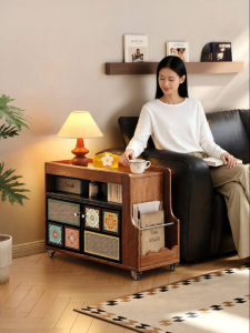 MEISD | Vintage Style Movable Side Table For Living Room Storage