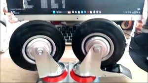 Roda troli Karet 5 inch troly kastor 1 Set 4pcs( 2Hidup Rem 2 Hidup ) Roda 5"