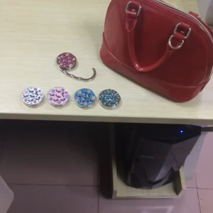 Foldable Purse Hook Table Hook Wallet Handbag Organizer Pretty Floral Butterfly Hooks