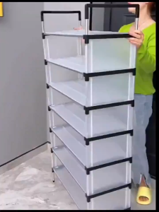 Simple dustproof shoe cabinet 3/4/5/6/7 Layer with cover shoe rack stackable shoe box multifunctional storage rack Indoor and outdoor