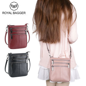 Royal Bagger Crossbody Bags for Women Genuine Leather Satchel Purse Fashion Casual Shoulder Bag with Multi Layer Pocket 1928