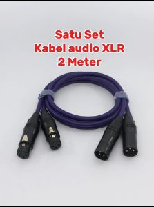 Kabel Canare/Sinar PT Ewindo - Kabel Mixer Ke Power XLR Male to XLR Female Satu Set - Warna Variatif