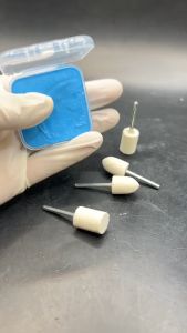 Mini ชุดทดลองขัดเงา(ก้อนขัดเงาไขปลาวาฬขนาดทดลอง+ล้อขนแกะขัดเงาทรงกรวย2+กระบอก2 แกน3มิล ขัดงานโลหะชิ้นเล็ก ใช้กับสว่าน👍 5ชิ้นคุ้ม