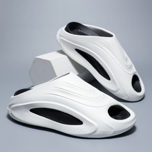 Mens Outdoor Thick Bottom EVA Beach Sandals Anti-Slip Sports Slippers Summer Wearable Flat Bottomed Slippers Casual Style