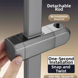 Removable Square Universal Shower Support Elevatable Adjustable Head Holder