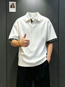 Áo Polo Nam Tay Ngắn Cổ Jacquard Vintage