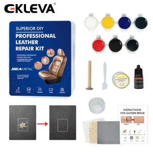EKLEVA ชุดเครื่องมือซ่อมแซมหนังสีซ่อมแผลไหม้จากหนังรอยขีดข่วนรอยถลอกอายุและรอยแตกครีมซ่อมแซมหนัง