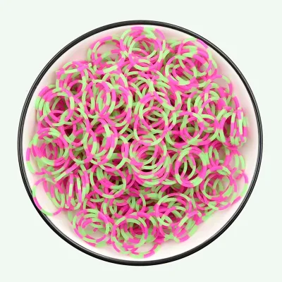 600pcs Colorful Rubber Loom Bands Refill Kit for Boy Girl DIY Craft Gift Set Rubber Band Loom Make Bracelet Childrens Toys