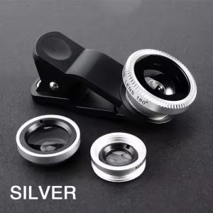 3in1 Fisheye Wide Angle Micro Camera Lens for iPhone Xiaomi Redmi 3in1 Zoom Fish Eye Len on Smartphone Lenses with Phone Clip