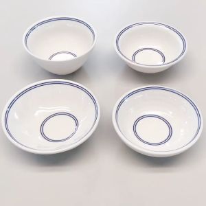 chén chấm tròn chén chấm bằng nhựa melamine vân xanh - 3 kiểu