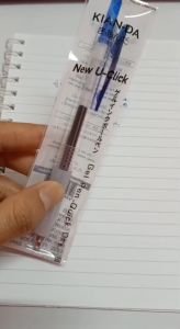 สีน้ำเงิน ปากกาเจลU-Click 0.5 มม. KIAN-DA (แพ็ก 4 ด้าม)  Gel Pen ปากกาเจลนำเข้าจากญี่ปุ่น เขียนลื่น หมึกแห้งไว