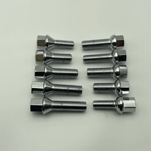 【COD】2PCS M14 M12 Wheel Lug Bolts 17mm Hex Solid Chrome Studs Screw Compatible With Benz Audi Volkswagen