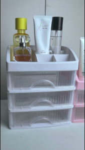 03Crown cosmetics storage box new rectangular PP independent drawer home desktop skin care makeup multi-function storage cosmetics box storage box acrylic jewelry drawer storage box storage environmentally friendly rectangular groceries Organiser plastic