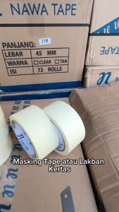 Masking Tape 45 mm x 21 meter / Lakban kertas / Lakban tulis premium quality