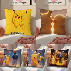 Bandai | Pokemon Giratina Anime Plush Pillow Cover Soft Short Plush Cushion Cover For Sofa Bedroom Home Decor Gift Decoration