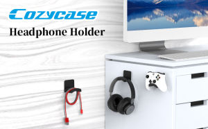 ตะขอแขวนใต้โต๊ะติดผนังสำหรับตัวควบคุมหูฟังที่ยึดชุดหูฟังเดสก์ท็อปที่แขวนหูฟังของ Cozycase หูฟังเกม