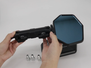 Motorcycle Anti Glare Blue Mirror With 360 ° Adjustable Large Field Of View Waterproof And Durable Suitable For Various Models