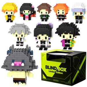 Bandai | Hot Blind Box Deman Slayar kimetsu no Yaibe Tomioka Giyuu Figure Kamado Tanjirou Japanese Anime Building Blocks Toys For Friend.