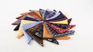 Mens Handkerchief Plaid Floral Stripes Hankies Business Pocket Square Chest Towel 25*25CM Accessories For Wedding Party
