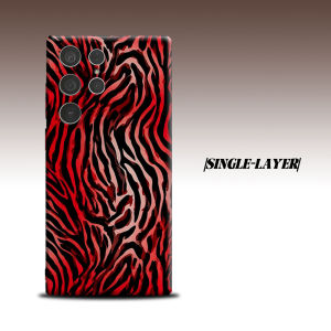 BILIBILI | red zebra pattern For Samsung Galaxy S26 S25 S24 A56 A36 Dual Layer Luxury Fashion Full Lens Protective Case