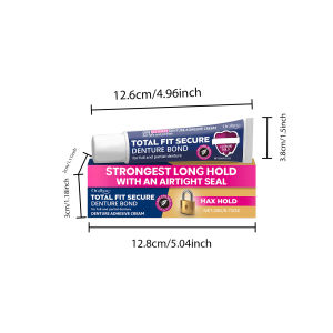 Oralhoe Denture Adhesive Comfortable Beautiful Care For Loose Dentures Daily Care Teeth Fixing Adhesive 40g